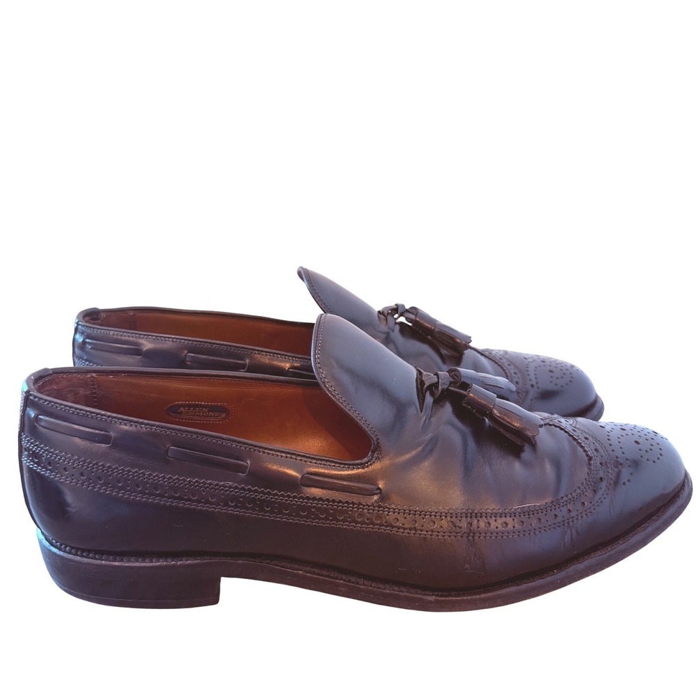 Allen Edmonds Berwick Black Leather Wingtip Tassel Loafers Mens 10 C 8817